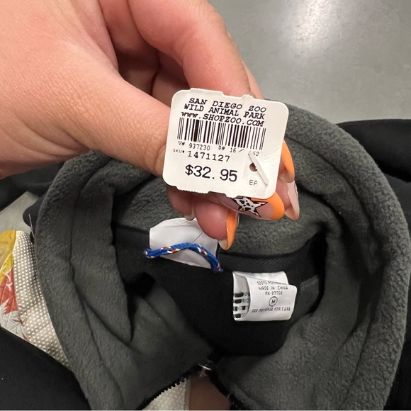 NWT SD Zoo fleece zip up - Picture 3 of 4